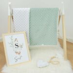 Minky odejica s pom pomi- Mint - slika 2