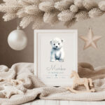 grafika, grafika z rojstnimi podatki, okvir z rojstnimi podatki, darilo ob rojstvu, telegram, personalizirano darilo, darilo z imenom za novorojenčka, božič, božično darilo za novorojenčka