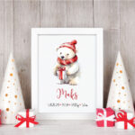 grafika, grafika z rojstnimi podatki, okvir z rojstnimi podatki, darilo ob rojstvu, telegram, personalizirano darilo, darilo z imenom za novorojenčka, božič, božično darilo za novorojenčka