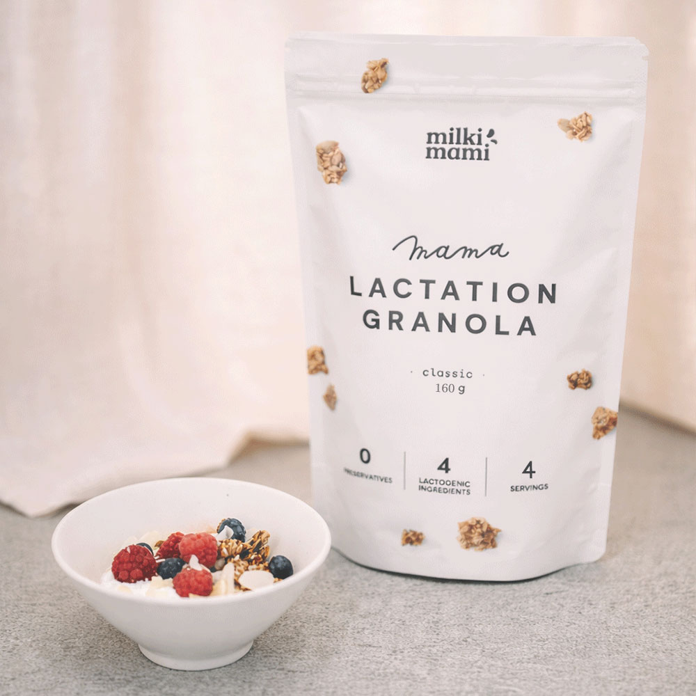 Laktacijska granola Milki mami 160g telegram, telegram ob rojstvu, telegram v porodnišnico, darilo ob rojstvu, telegram za mami, laktacijski piškoti, milki mami, darilo za mami, laktacijska granola