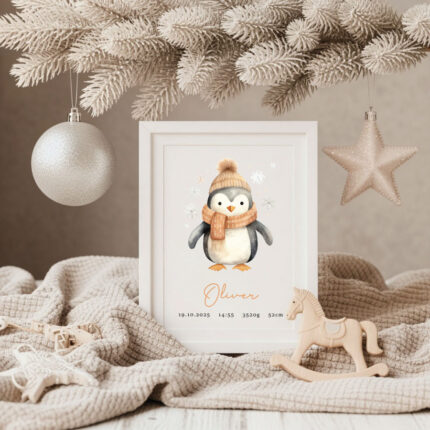 grafika, grafika z rojstnimi podatki, okvir z rojstnimi podatki, darilo ob rojstvu, telegram, personalizirano darilo, darilo z imenom za novorojenčka, božič, božično darilo za novorojenčka