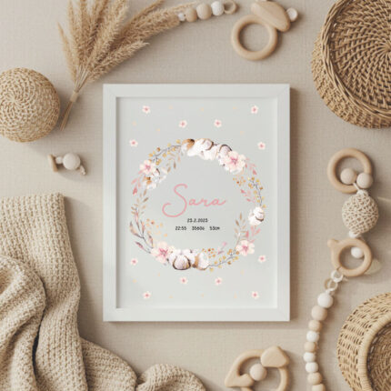 grafika, grafika z rojstnimi podatki, okvir z rojstnimi podatki, print z rojstnimi podatki, plakat z rojstnimi podatki, personalizirana grafika, darilo ob rojstvu, telegram ob rojstvu, personalizirano darilo, darilo z imenom za novorojenčka