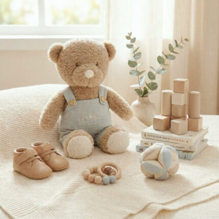 plišasti medvedek, moi prvi medvedek, personalizirani medvedek, medvedek z imenom, prvi medvedek, teddy, telegram ob rojstvu, telegram, darilo ob rojstvu, darilo za novorojenčka